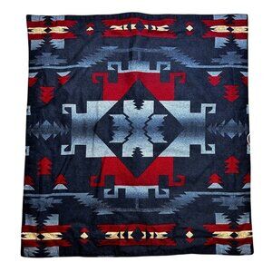 Ralph Lauren Cartwright Blue Aztec Pillow Shams Valance VTG Set of 4